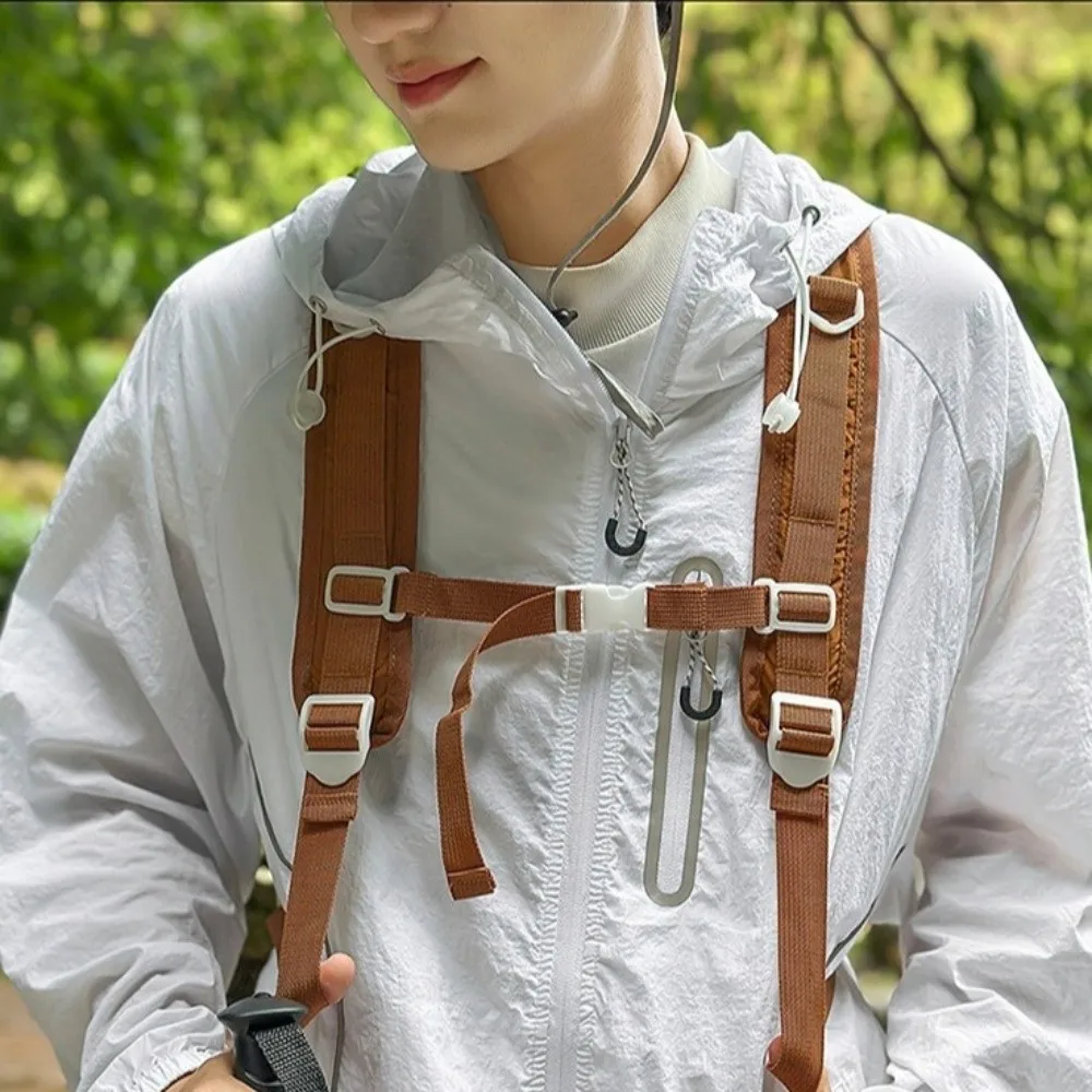 Color-Blocked Design Outdoor Hiking Bag Multi-pocket Large-Capacity Travel Backpack Lightweight Waterproof Oxford
