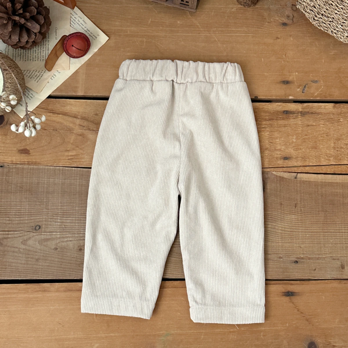 Autumn Newborn Baby Girl Loose Floral Embroidered Casual Pants Baby Fashion Pants Kid Outdoor Corduroy Trousers