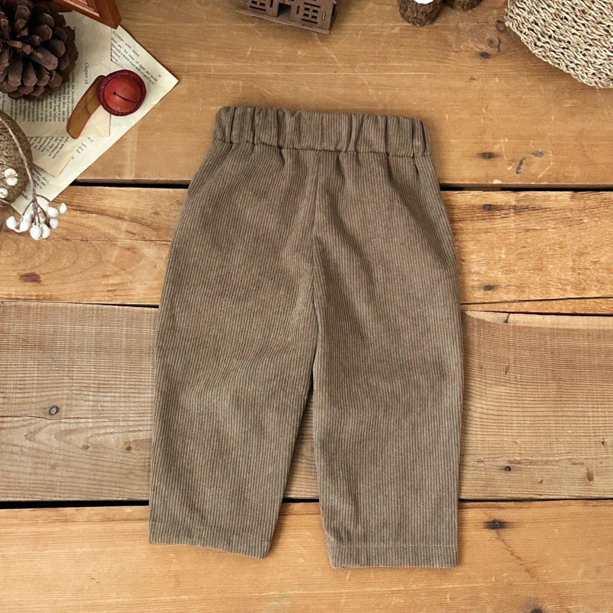 Autumn Newborn Baby Girl Loose Floral Embroidered Casual Pants Baby Fashion Pants Kid Outdoor Corduroy Trousers