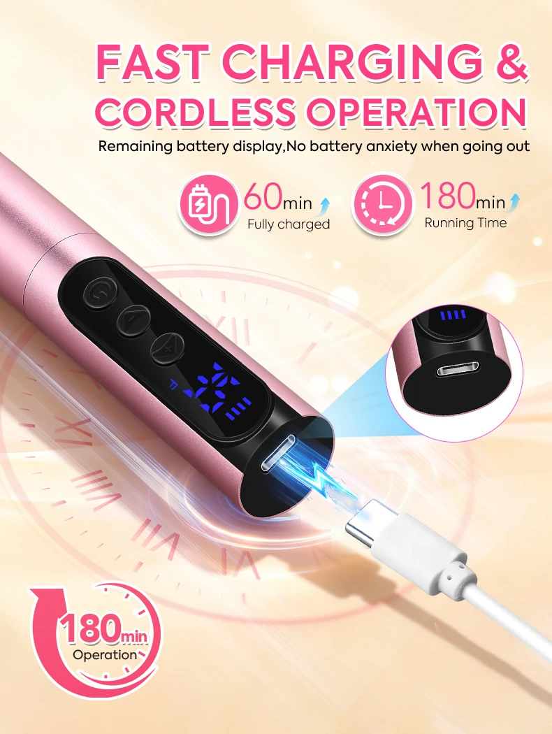 35000RPM Wireless Nail Drill Pen USB Nail File Polishing Pen Rechargeable Nail Drill Machine Portable Manicure Drill For Home