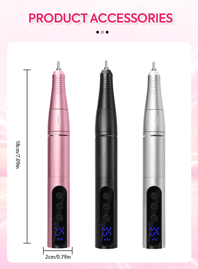 35000RPM Wireless Nail Drill Pen USB Nail File Polishing Pen Rechargeable Nail Drill Machine Portable Manicure Drill For Home