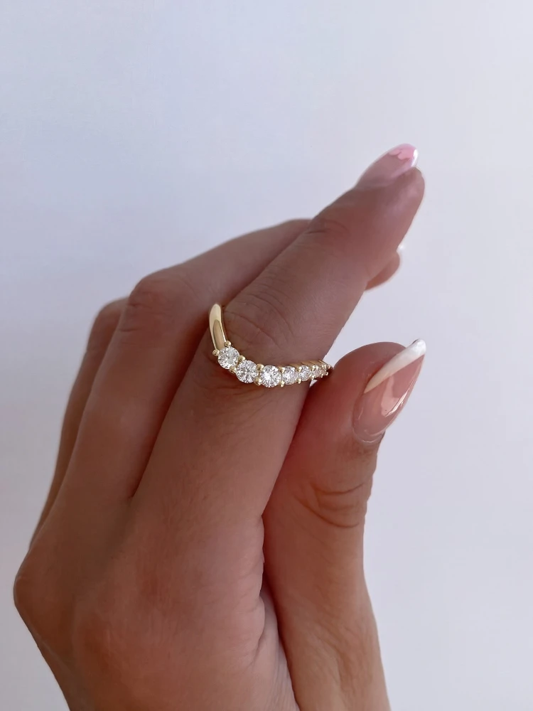 925 Sterling Silver Minimalism Fashion Wave Zircon Ring For Women Engagement Wedding Anniversary Party High Quality Fine Jewelry