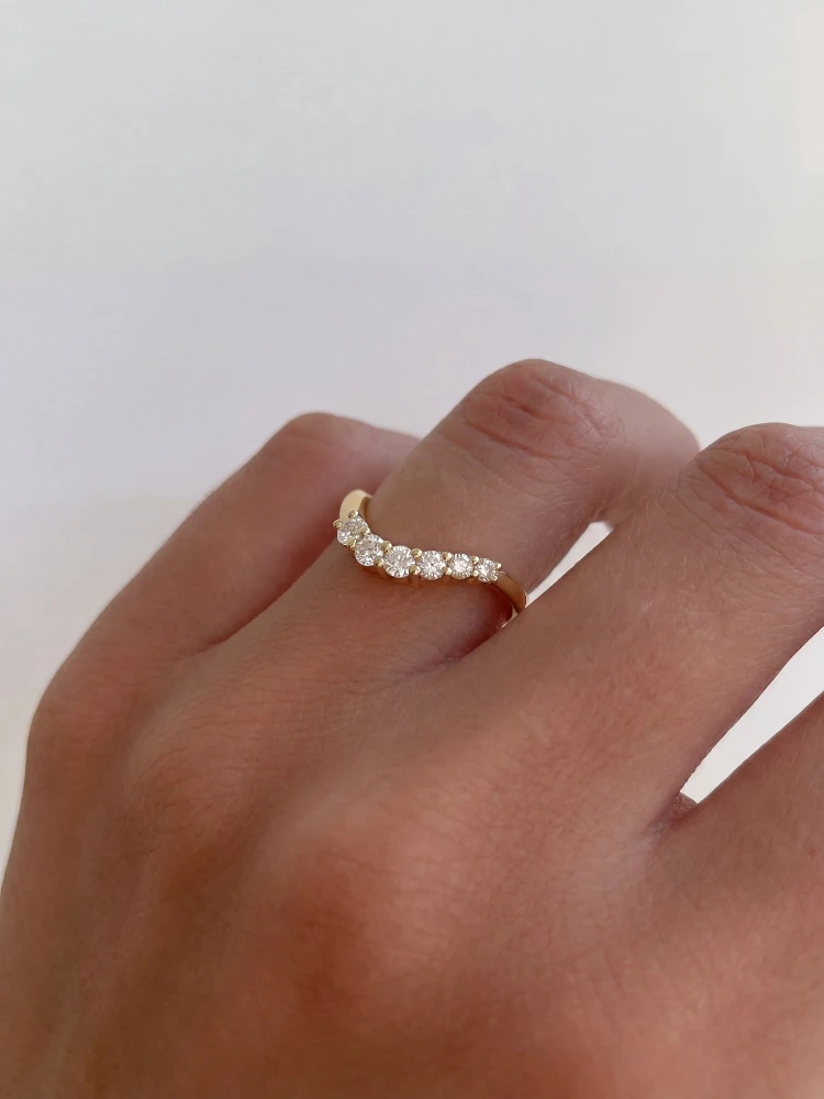 925 Sterling Silver Minimalism Fashion Wave Zircon Ring For Women Engagement Wedding Anniversary Party High Quality Fine Jewelry