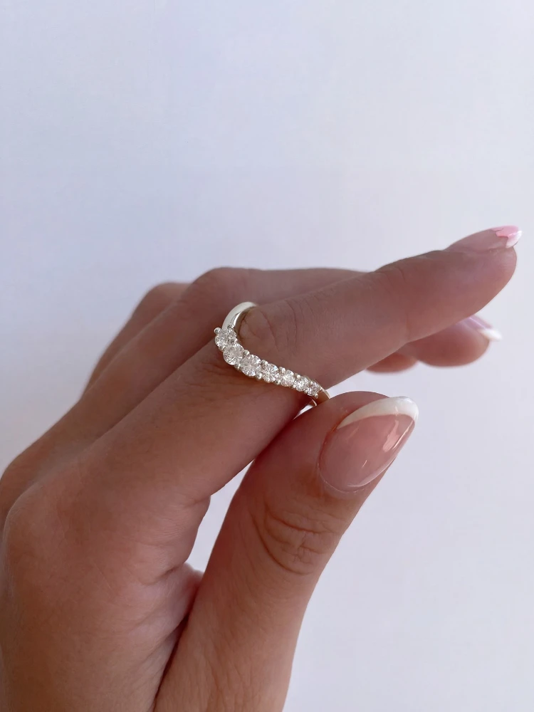 925 Sterling Silver Minimalism Fashion Wave Zircon Ring For Women Engagement Wedding Anniversary Party High Quality Fine Jewelry