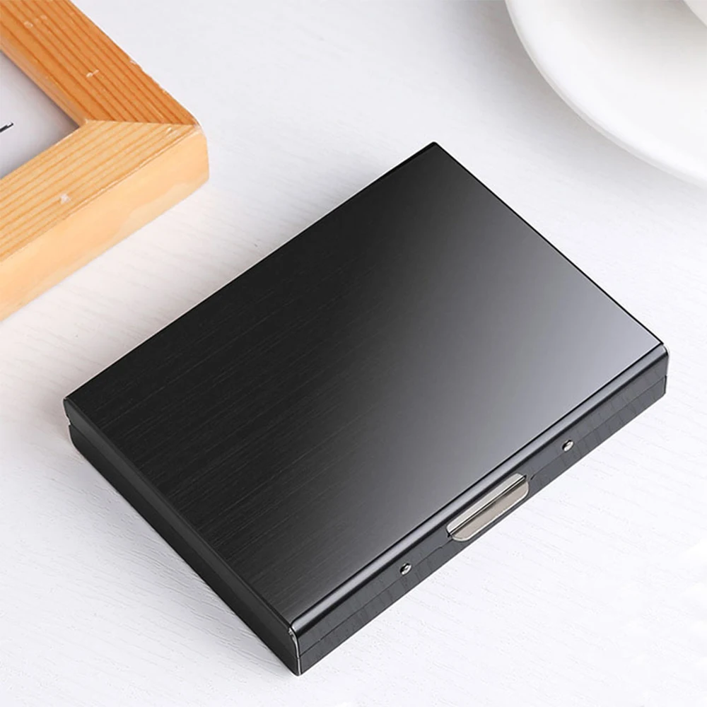 Compass Mountain Credit Card Case Wallet Men Women Business Multifunction Slim Wallet Stainless Steel Card Holder 10 Card Slot