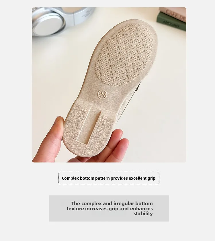 Children's Slip-On Loafers Retro British Style Casual Shoes Leather Shoes for Boys And Girls Breathable Rubber Sole Summer Shoes