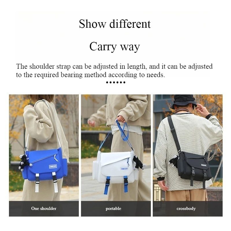 2025 New Men's crossbody bag shoulder bag practical large-capacity backpack men's bag commuter waterproof casual flat school bag