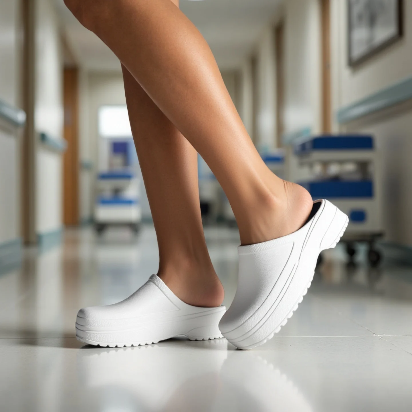 Women's Eva Nurse Clogs with Cushioning Insoles — Lightweight, Non-Slip Slip-On Medical Slippers Suitable for Hospital Indoor and Outdoor Use