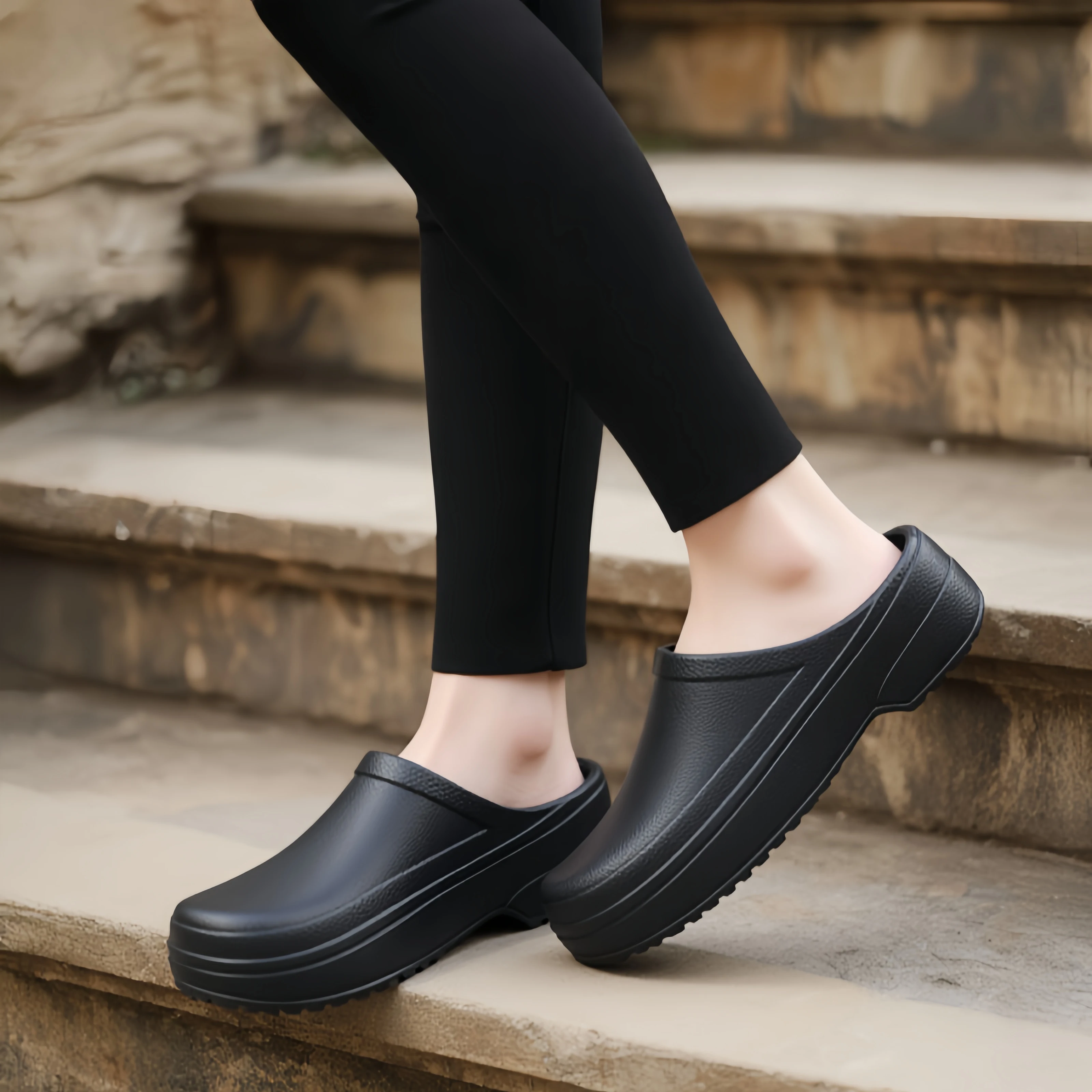 Women's Eva Nurse Clogs with Cushioning Insoles — Lightweight, Non-Slip Slip-On Medical Slippers Suitable for Hospital Indoor and Outdoor Use