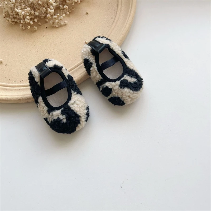 Baby Girls Boys Walking Shoes Autumn Winter Newborn Infant Casual Shoes Warm Plush Soft Soled Toddler Kids Shoes