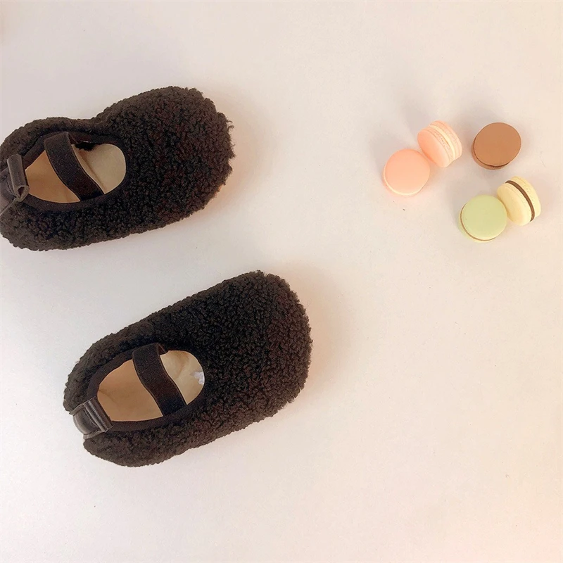 Baby Girls Boys Walking Shoes Autumn Winter Newborn Infant Casual Shoes Warm Plush Soft Soled Toddler Kids Shoes