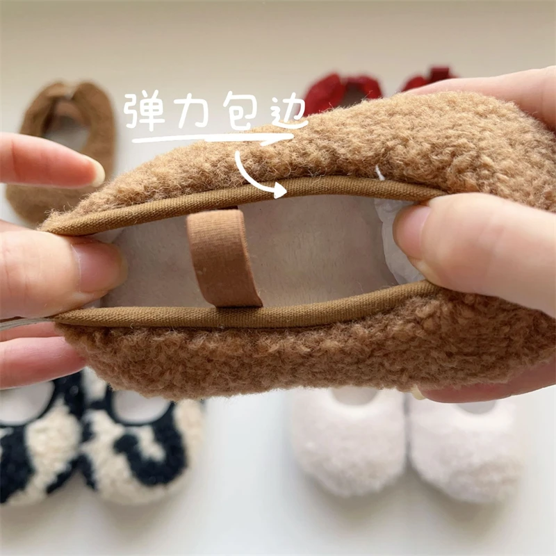 Baby Girls Boys Walking Shoes Autumn Winter Newborn Infant Casual Shoes Warm Plush Soft Soled Toddler Kids Shoes
