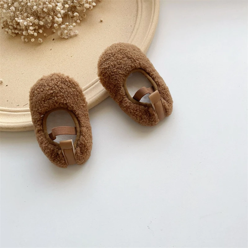 Baby Girls Boys Walking Shoes Autumn Winter Newborn Infant Casual Shoes Warm Plush Soft Soled Toddler Kids Shoes