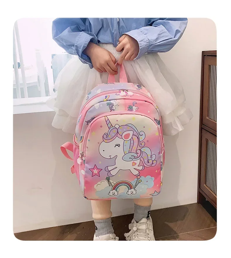 Kindergarten Students Schoolbag Cartoon Cute Unicorn Girl Backpack Fashion Foreign Trade Large Capacity Backpack