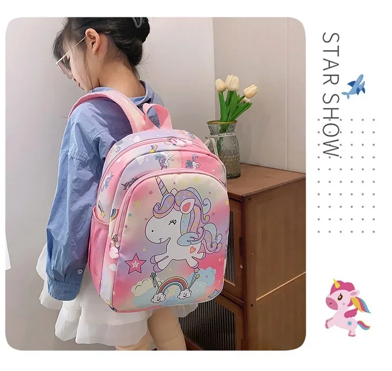 Kindergarten Students Schoolbag Cartoon Cute Unicorn Girl Backpack Fashion Foreign Trade Large Capacity Backpack