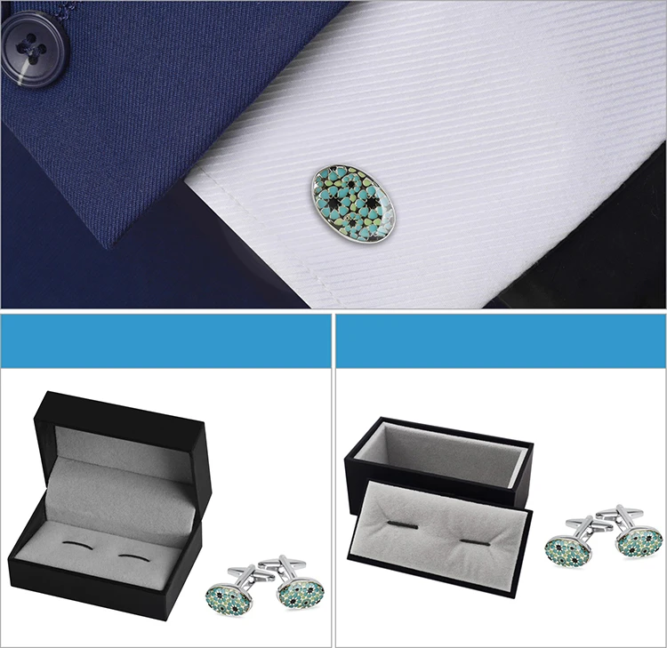 SAVOSHI Oval Enamel Pattern Cufflinks For Mens French Shirt Fashion Gift Cuff Buttons Newest Style Jewelry Drop Shipping