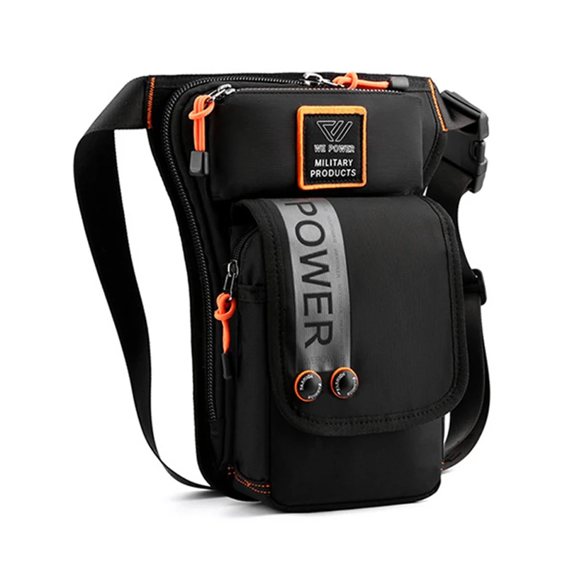 Men Leg Drop Bag Fanny Waist Pack for Motorcycle Rider Travel Military Nylon Male Crossbody Shoulder Belt Hip Bum Thigh Bags