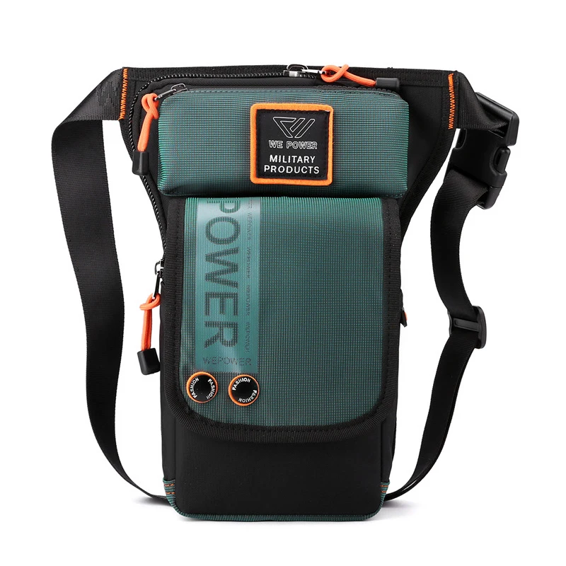 Men Leg Drop Bag Fanny Waist Pack for Motorcycle Rider Travel Military Nylon Male Crossbody Shoulder Belt Hip Bum Thigh Bags