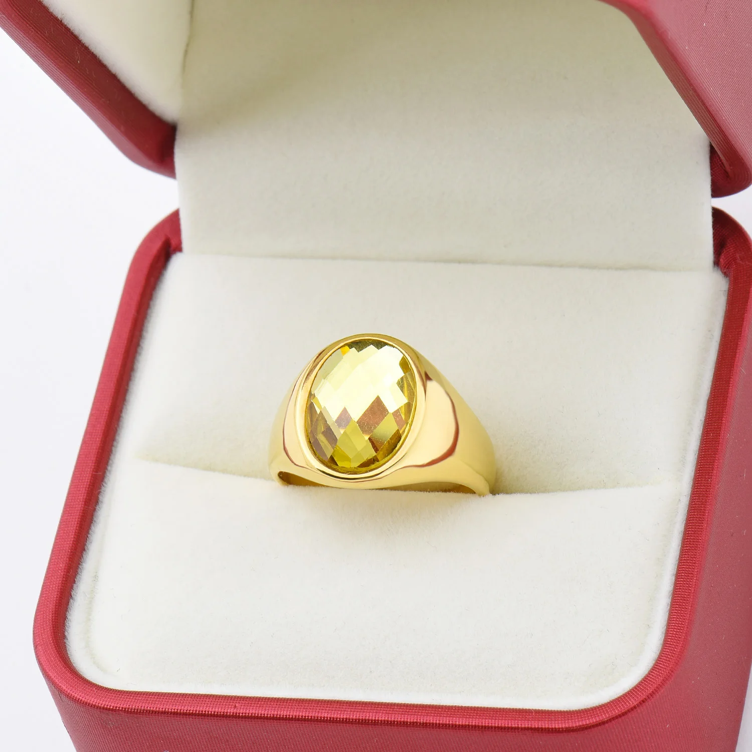 R3326 1pc Minimalist Men's/Women Gem style Wedding Titanium steel Golden ring,Fashion Men's 316LStainless steel Rings Party Tr
