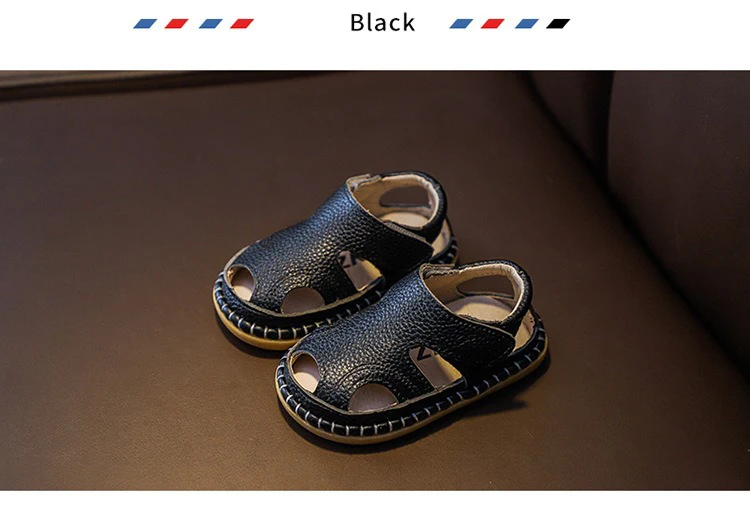 Summer Baby Girls Boys Sandals Infant Toddler Shoes Children Genuine Leather Casual Sandals Non-slip Soft Sole Kids Beach Shoes
