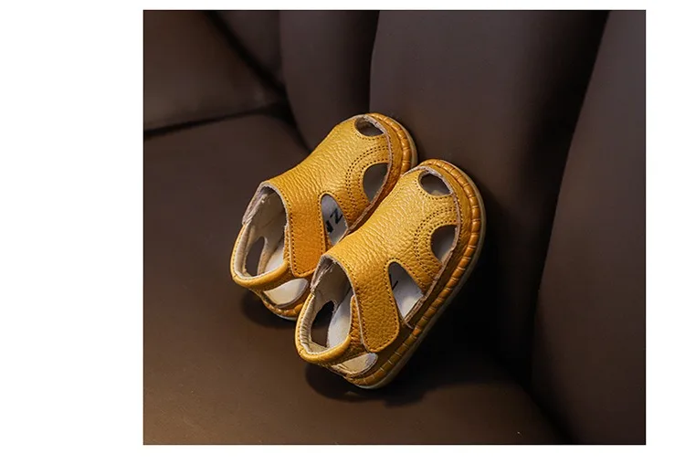 Summer Baby Girls Boys Sandals Infant Toddler Shoes Children Genuine Leather Casual Sandals Non-slip Soft Sole Kids Beach Shoes