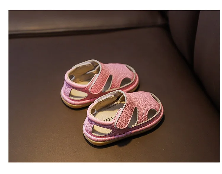 Summer Baby Girls Boys Sandals Infant Toddler Shoes Children Genuine Leather Casual Sandals Non-slip Soft Sole Kids Beach Shoes