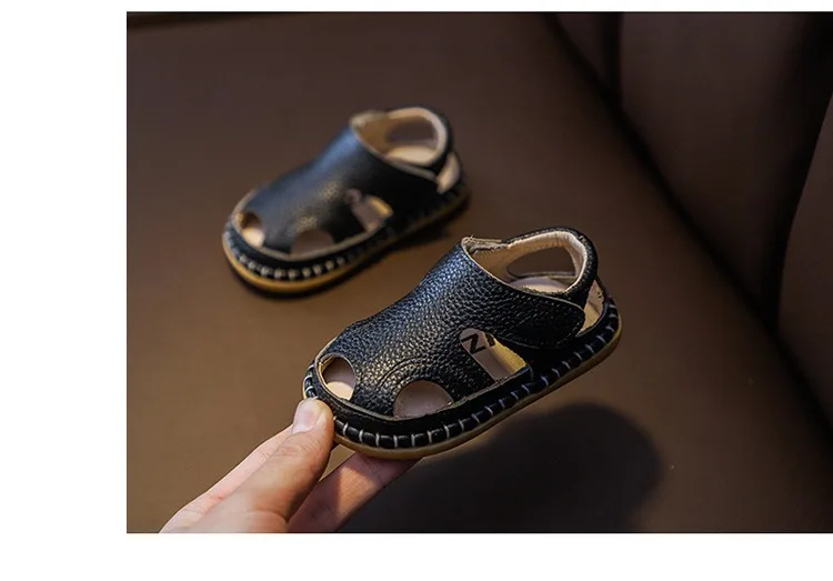 Summer Baby Girls Boys Sandals Infant Toddler Shoes Children Genuine Leather Casual Sandals Non-slip Soft Sole Kids Beach Shoes