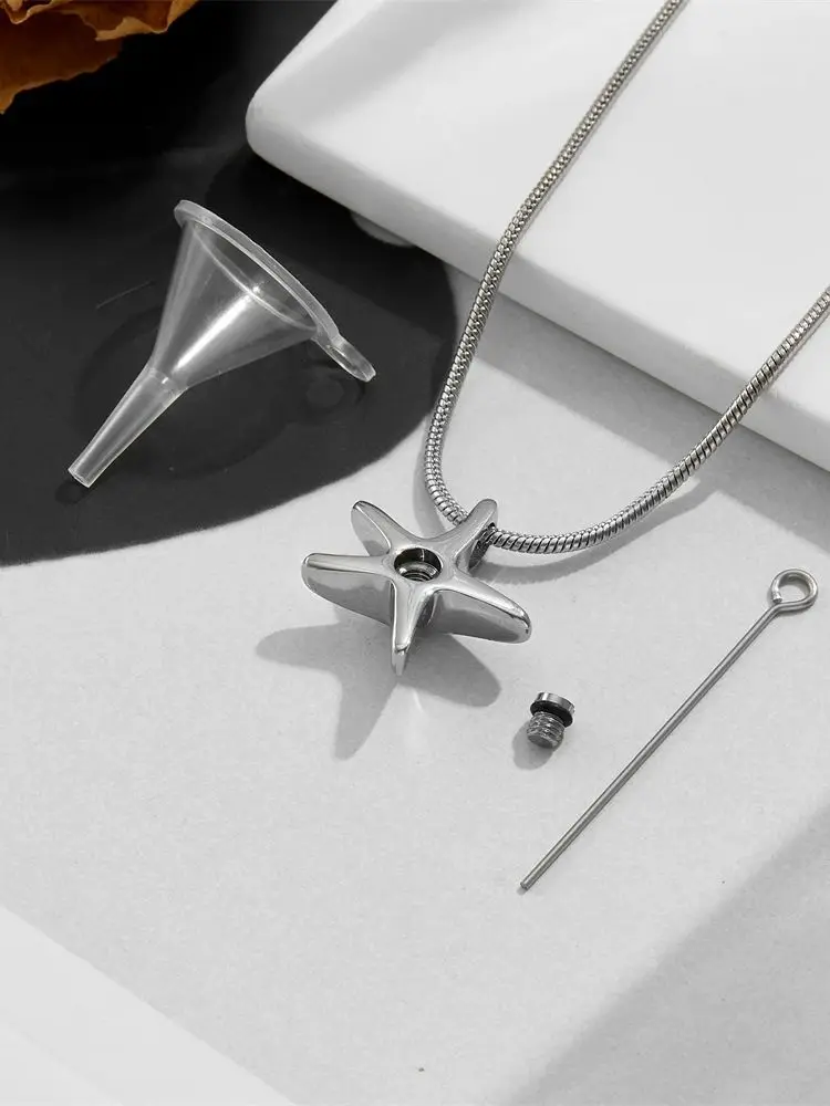 Cremation Jewelry for Ashes for Human Keepsake Stainless Steel Memorial Pendant Cremation Urn Necklace for Human Ashes