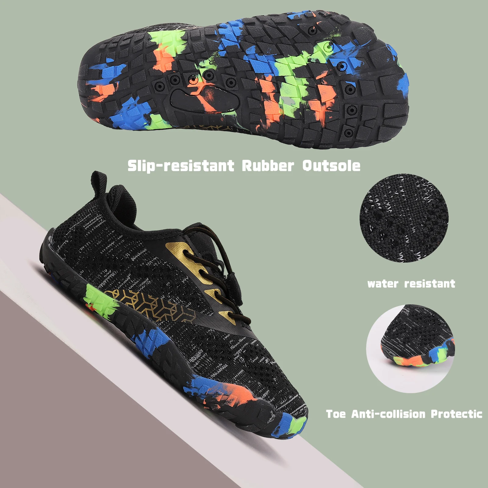 Kids Aqua Shoes Quick Dry Beach Barefoot Water Shoes Boy Girl Drainage Swim Sandals Diving Boating Surfing Sports Wading Sneaker