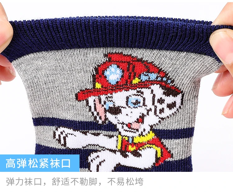 5Pairs Genuine Paw Patrol Baby Socks Cotton Spring Autumn Cartoon Animal Children's Sock Girls Boys Toddler Kids Socks Age 2-8Y