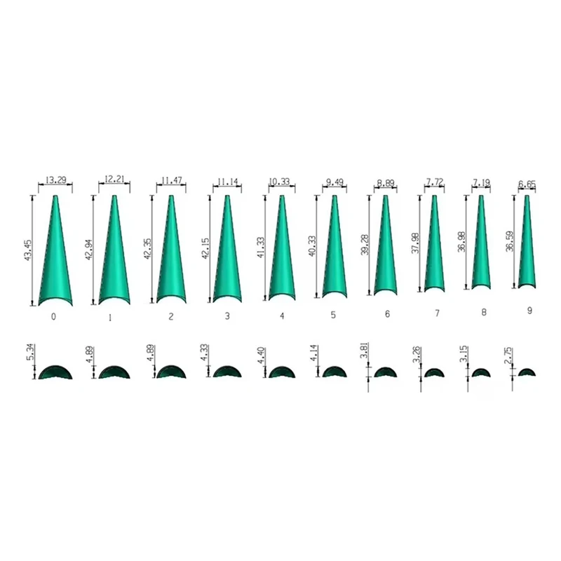 XXL Stiletto Extra Long False Nail Tips Acrylic Gel Half Cover Tip Artificial Nails Manicure Salon Supply 500pcs