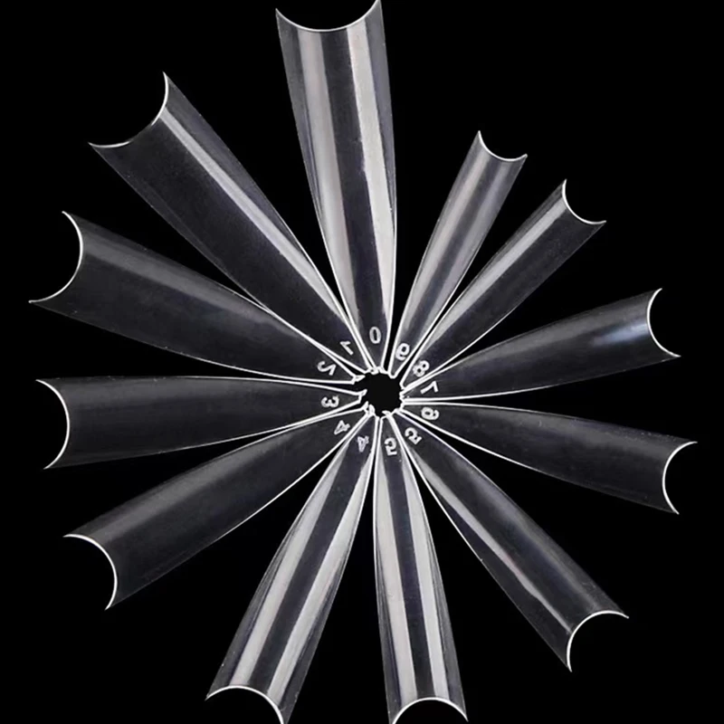 XXL Stiletto Extra Long False Nail Tips Acrylic Gel Half Cover Tip Artificial Nails Manicure Salon Supply 500pcs