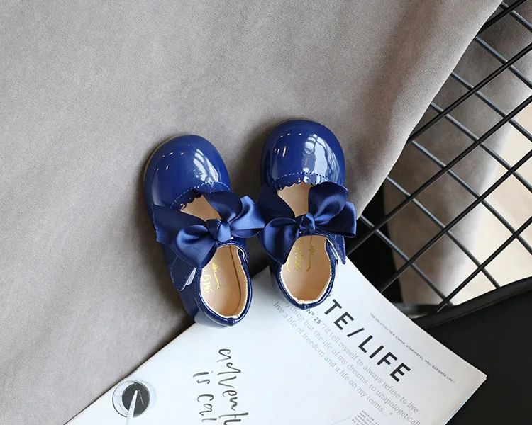 2026 Spring Autumn Little Toddler Girl Leather Dress Shoes Kids Cute Oxfords Bright Colors Girls Party Performance Dance Shoes