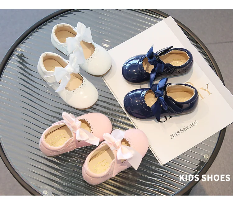 2026 Spring Autumn Little Toddler Girl Leather Dress Shoes Kids Cute Oxfords Bright Colors Girls Party Performance Dance Shoes