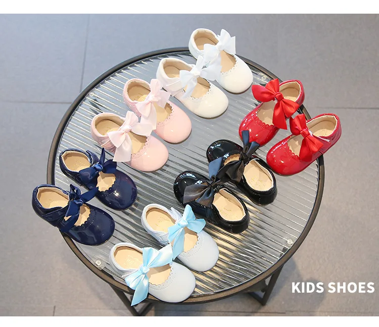 2026 Spring Autumn Little Toddler Girl Leather Dress Shoes Kids Cute Oxfords Bright Colors Girls Party Performance Dance Shoes