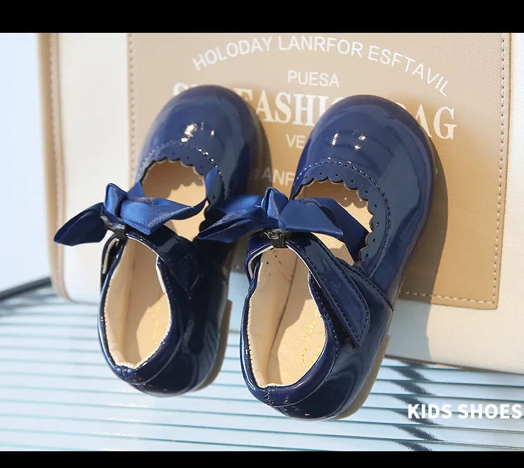 2026 Spring Autumn Little Toddler Girl Leather Dress Shoes Kids Cute Oxfords Bright Colors Girls Party Performance Dance Shoes