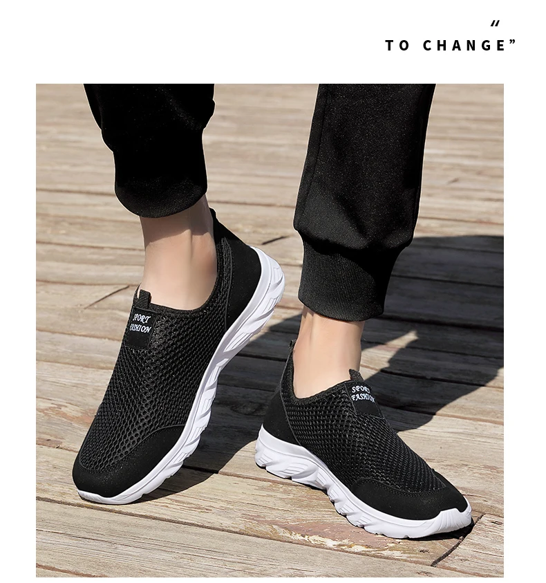 Men's Sneakers Breathable Men Casual Shoes Outdoor Male Slip On Loafers Walking Sneakers Tennis For Men