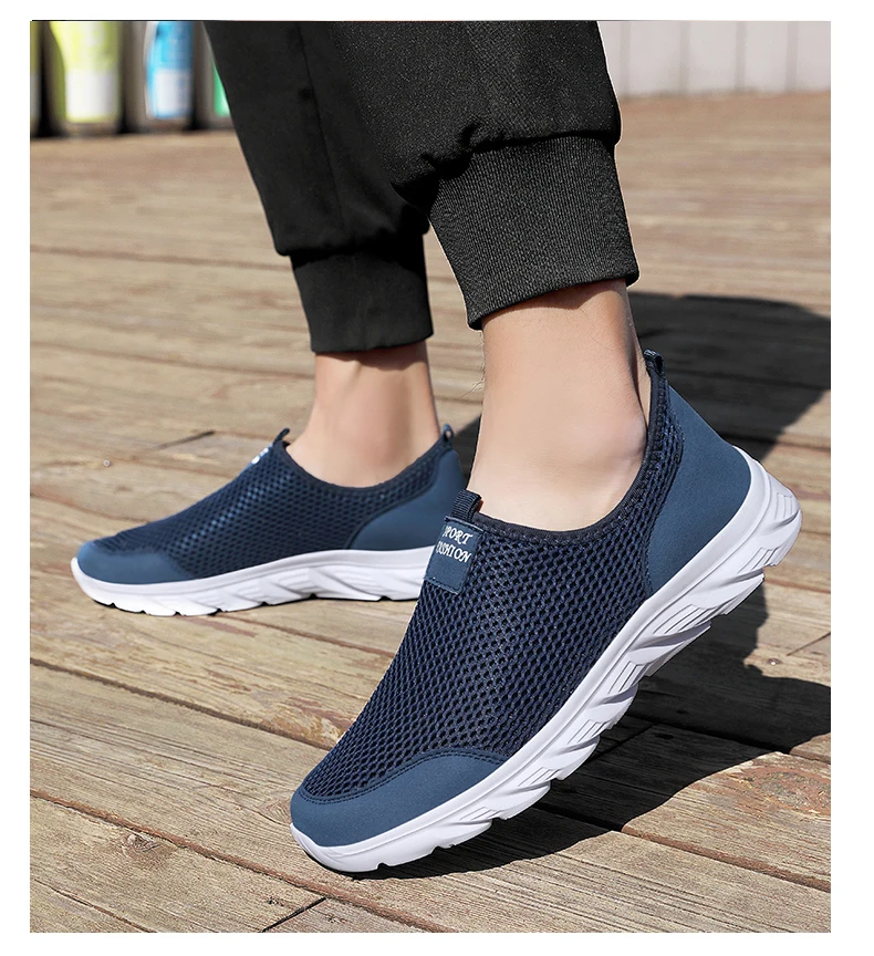 Men's Sneakers Breathable Men Casual Shoes Outdoor Male Slip On Loafers Walking Sneakers Tennis For Men