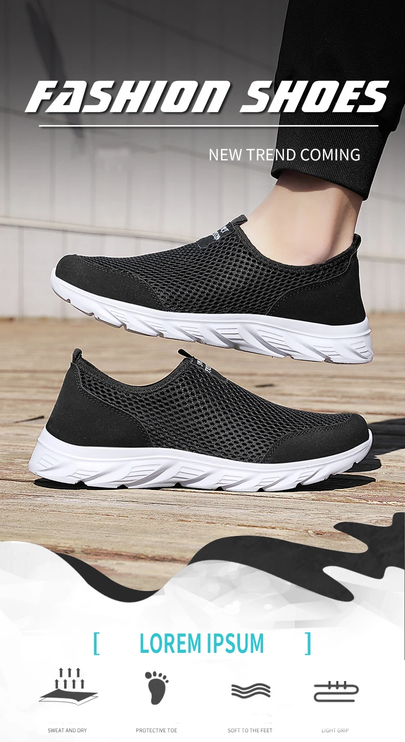 Men's Sneakers Breathable Men Casual Shoes Outdoor Male Slip On Loafers Walking Sneakers Tennis For Men