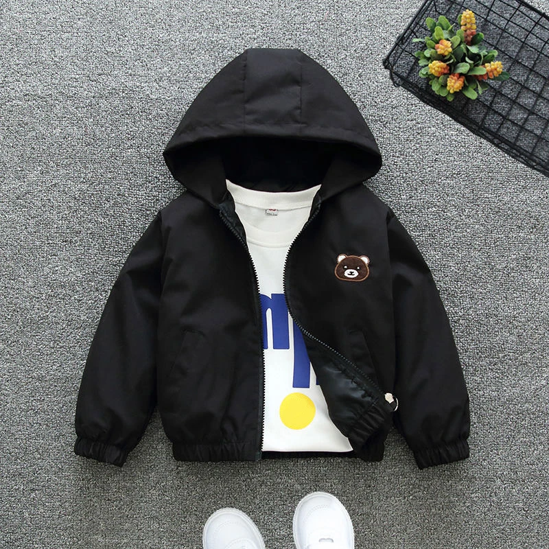 New Rabbit Girls Jacket Spring Autumn Hooded Zipper Baby Windbreaker Coat Birthday Gifts Children's Clothing 1 2 3 4 5 6 Years