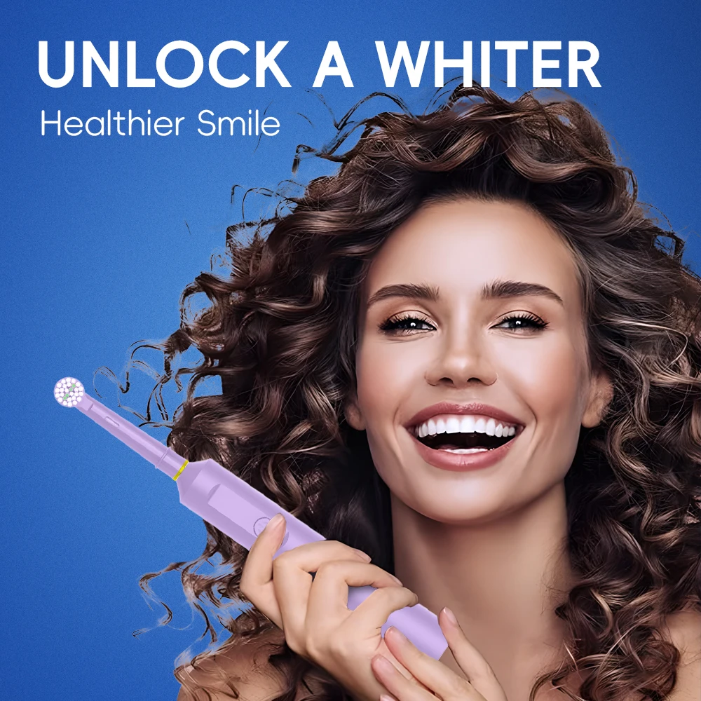 Intelligent Rotating Electric Toothbrush, Rechargeable Rotary Toothbrushes Compatible with Oral B Braun Replacement Brush Heads