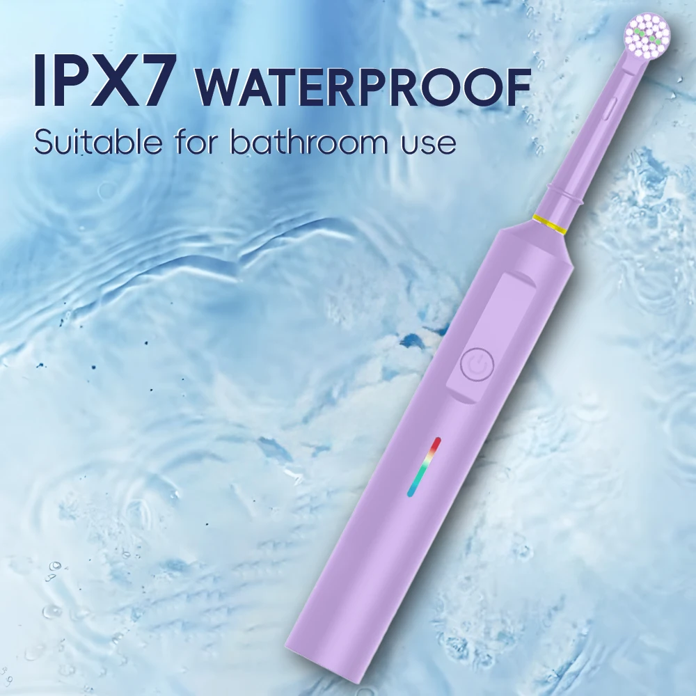 Intelligent Rotating Electric Toothbrush, Rechargeable Rotary Toothbrushes Compatible with Oral B Braun Replacement Brush Heads