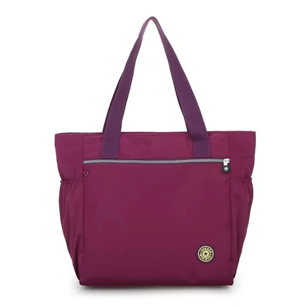Super Big Bag ! Solid Color Women Tote Bag Fashion Large Capacity Handbag Shoulder Bag Nylon Ladies Purse Pouch Shopping Bag