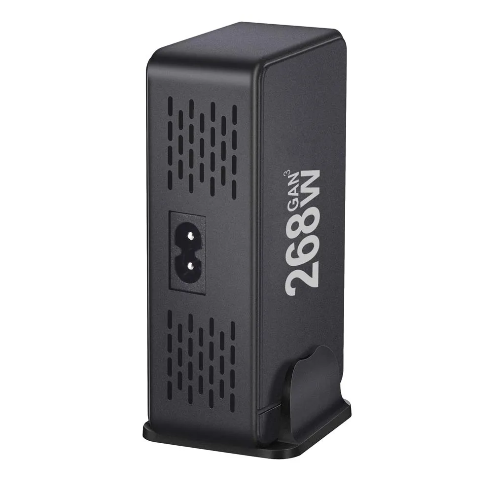 268W 240W Desktop GaN Quick PD Charger 8 Ports USB Type C USA EU AUS UK Plug Adapter Mobile Phone Laptop PC Charging Dock Stand