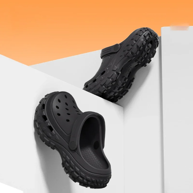 Fashion Summer Couple Style Toe Wrap Sandals Platform Non-slip Flip-flop For Men Women Outdoor Beach Shoes Men's Home Slippers