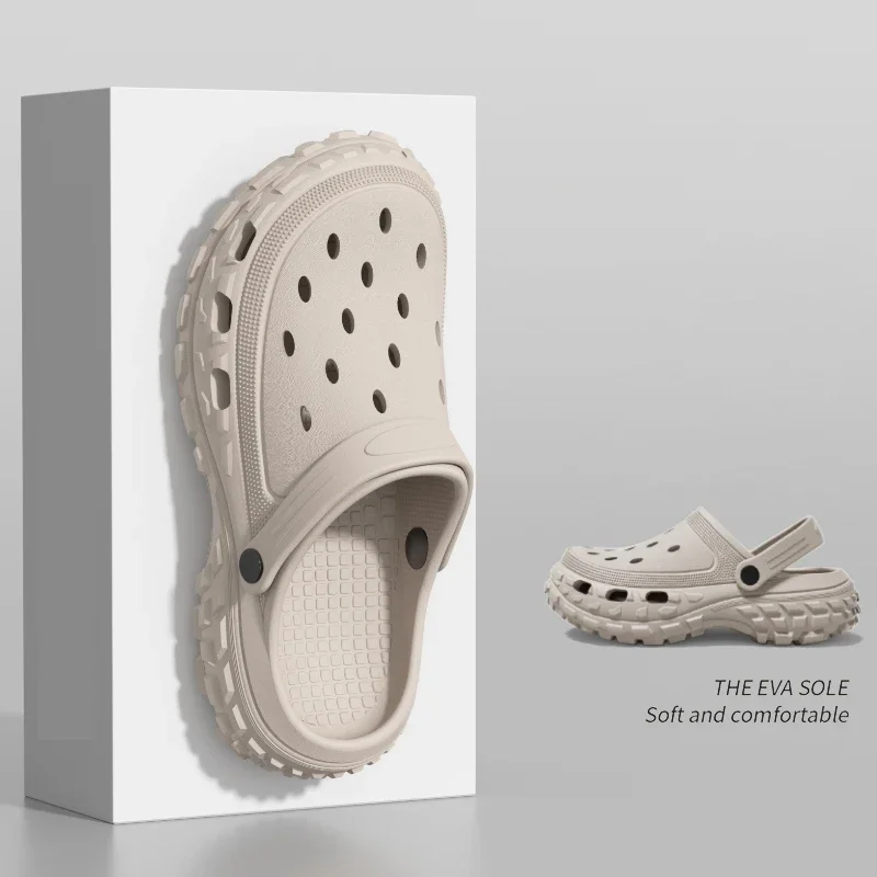 Fashion Summer Couple Style Toe Wrap Sandals Platform Non-slip Flip-flop For Men Women Outdoor Beach Shoes Men's Home Slippers