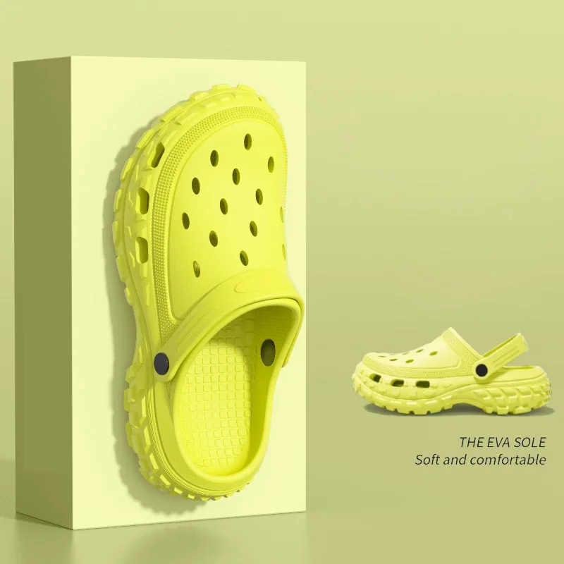 Fashion Summer Couple Style Toe Wrap Sandals Platform Non-slip Flip-flop For Men Women Outdoor Beach Shoes Men's Home Slippers