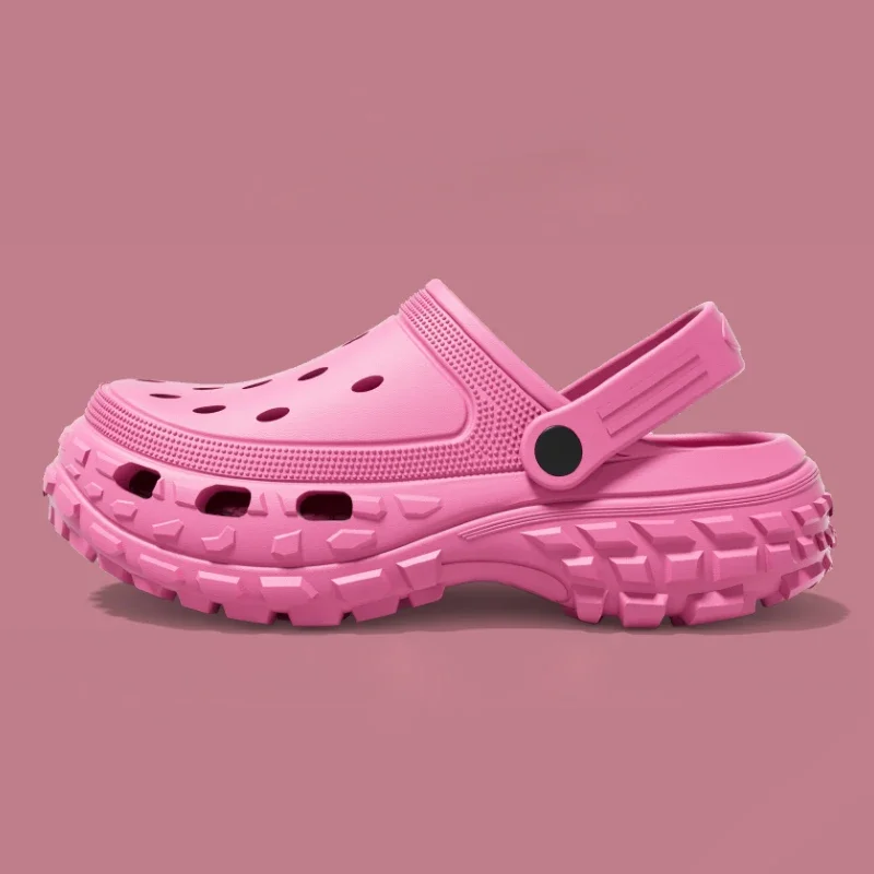 Fashion Summer Couple Style Toe Wrap Sandals Platform Non-slip Flip-flop For Men Women Outdoor Beach Shoes Men's Home Slippers