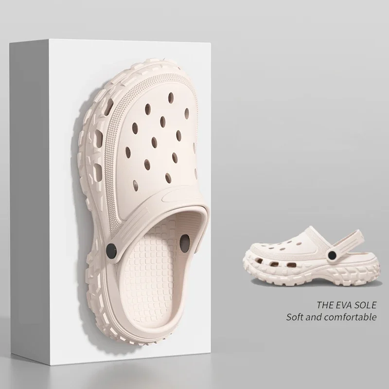 Fashion Summer Couple Style Toe Wrap Sandals Platform Non-slip Flip-flop For Men Women Outdoor Beach Shoes Men's Home Slippers