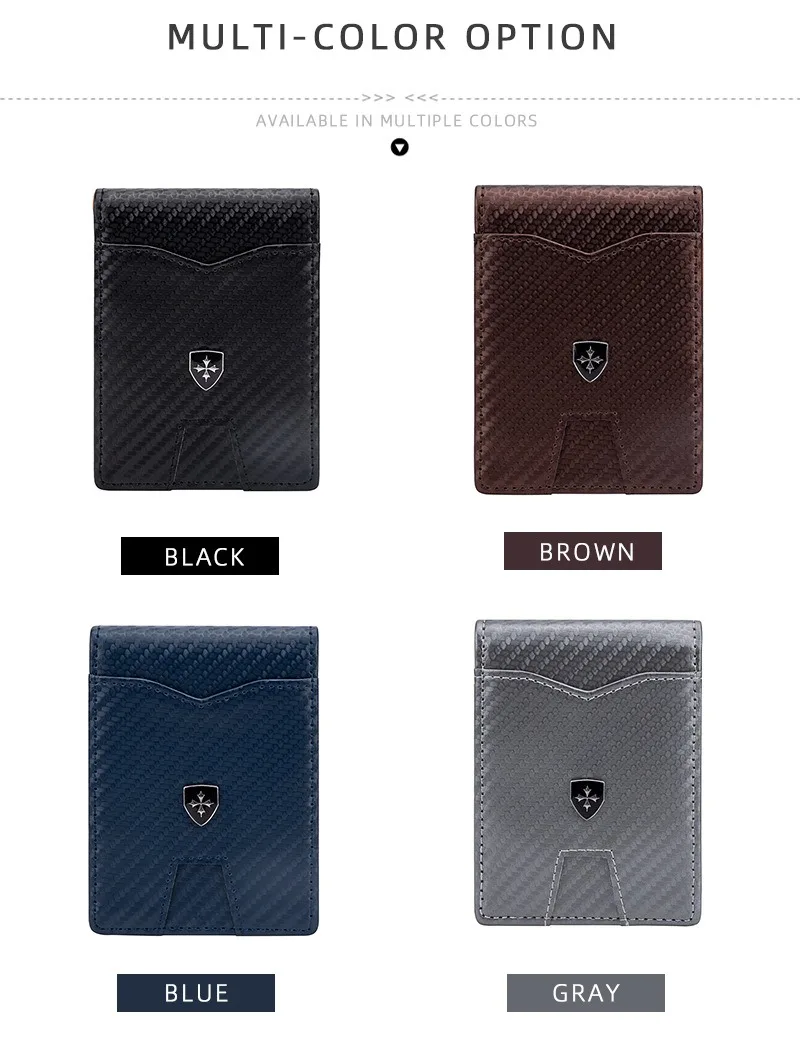 Rfid Carbon Fiber Luxury Men Wallets Money Bag Slim Thin Man Card Holder Wallet for Men Small Short Purse credit card holder